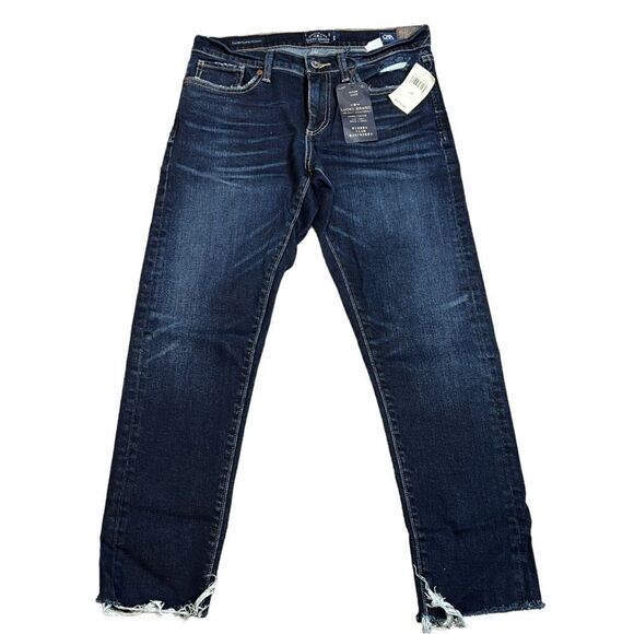 LUCKY Brand Sienna Slim Boyfriend Jean distressed stretch raw edge hem denim. - Picture 1 of 10
